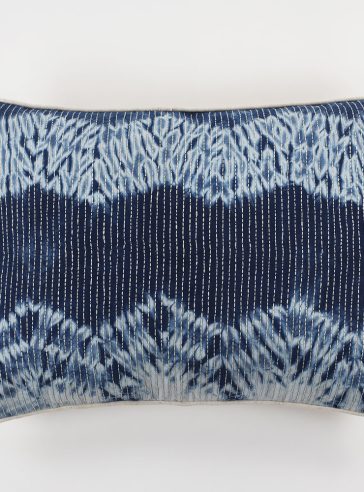 Shibori-Kantha cushion cover