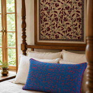 Folklore II- Kantha cushion cover