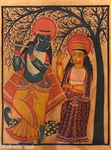 Radha Krishna I-Bengal Pattachitra