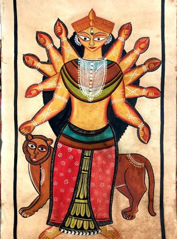 Durga- Bengal Pattachitra