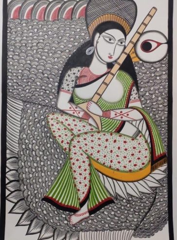 Saraswati-IV Bengal Pattachitra