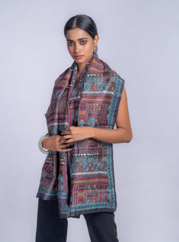 Innumerable Patterns- Kantha silk stole