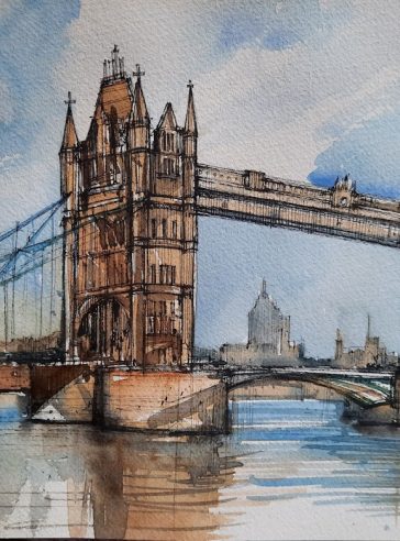 London Bridge- Urban Sketch