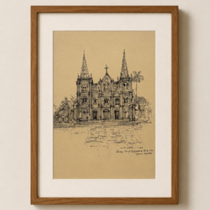 Santa Cruz Cathedral Basilica, Kochi-Urban Sketch