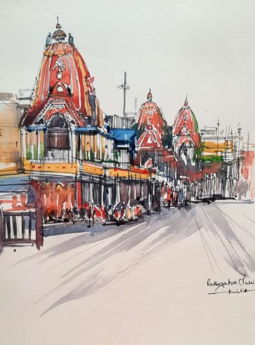 Rath Yatra- Festival of Chariots -Urban Sketch