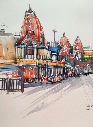 Rath Yatra- Festival of Chariots -Urban Sketch