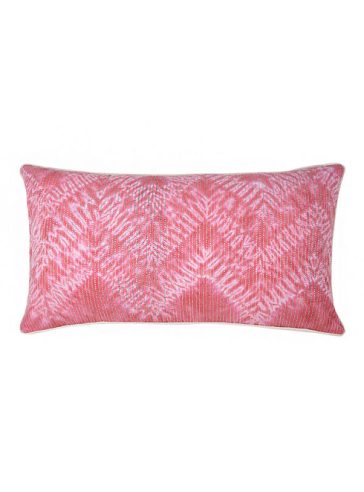 Kantha on Shibori- Pink-Kantha cushion cover