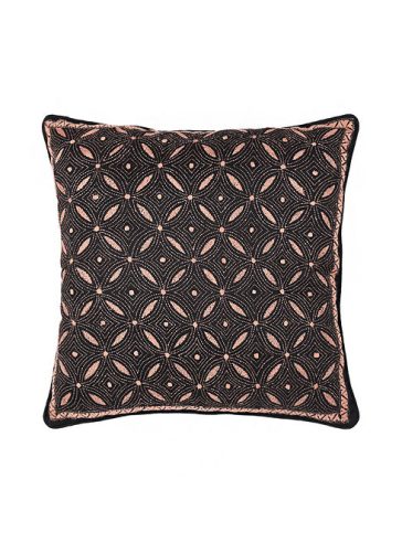 Geometric floral circles- Kantha cushion cover