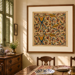 Tota Paakhi- Kantha embroidered wall hanging