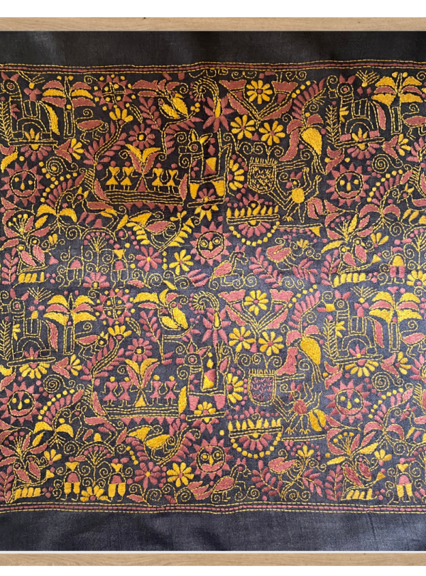 Folklore- Kantha embroidered wall art