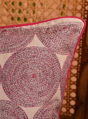 Gole- Kantha cushion cover 16"x16" | square