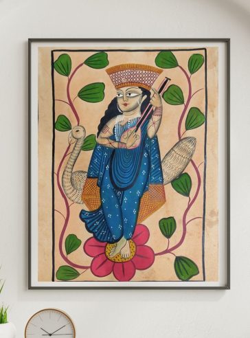 Saraswati-V Bengal Pattachitra