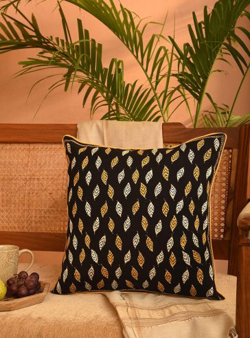 Shukno Paata- Kantha embroidered Cotton cushion cover