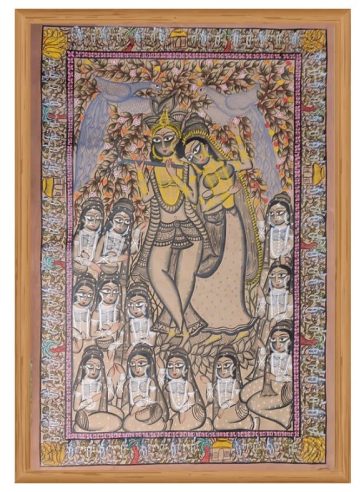 Radha Krishna VI-Bengal Pattachitra