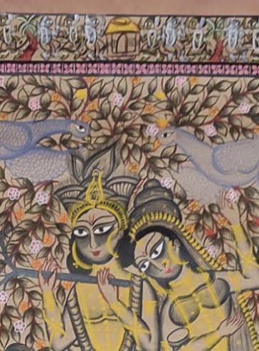 Radha Krishna VI-Bengal Pattachitra