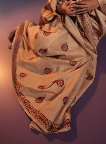 Anindita- Kantha embroidered on pure Tussar Silk Saree