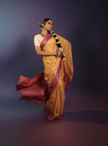 Arnita- Natural vegetable tie & dye pure Tussar silk saree