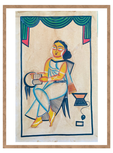 Books any day- Bibi Jaan- Original Bengal Pattachitra