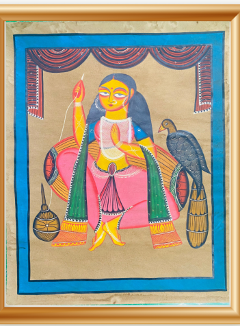 Bibi Jaan- Feminine Grace- IX- Bengal Pattachitra