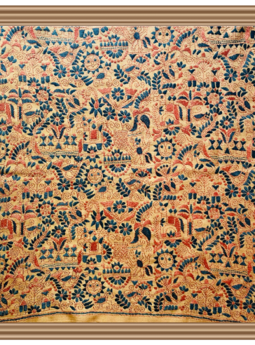 Graam Bangla II- Kantha embroidered wall art