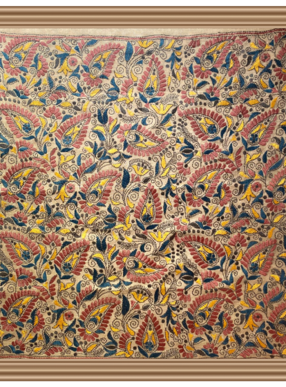 Kolka aar Phool- Kantha embroidered wall art