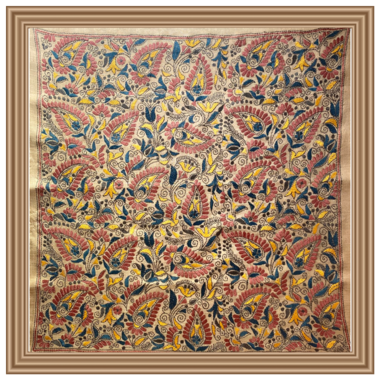 Kolka aar Phool- Kantha embroidered wall...