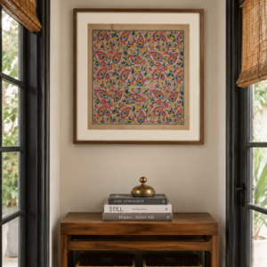Kolka aar Phool- Kantha embroidered wall art