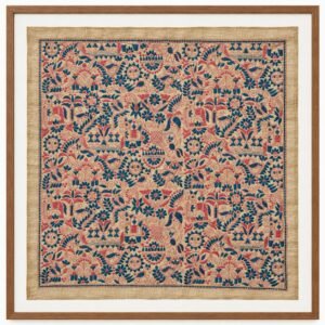 Lok Rang | Bengal Folk Kantha Embroidered Wall Art on Tussar Silk