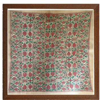 Fish folk art- Kantha embroidered wall art