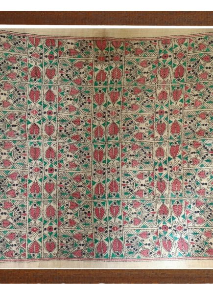 Fish folk art- Kantha embroidered wall art