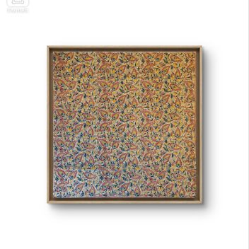 Paisleys- 40"x40"- Kantha embroidered wall art