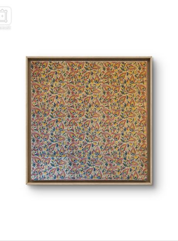 Paisleys- 40"x40"- Kantha embroidered wall art