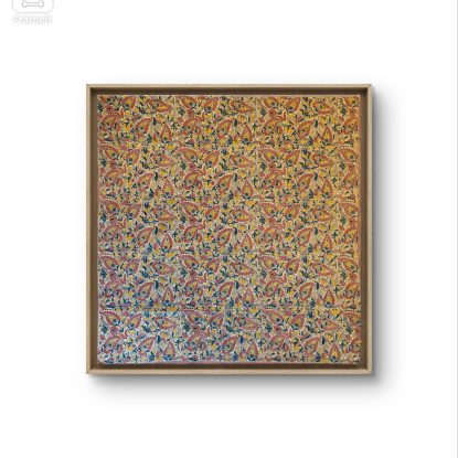 Paisleys- 40"x40"- Kantha embroidered wall art