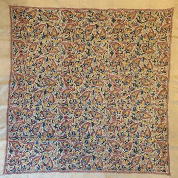 Paisleys- 40"x40"- Kantha embroidered wall art