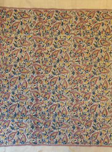 Paisleys- 40"x40"- Kantha embroidered wall art