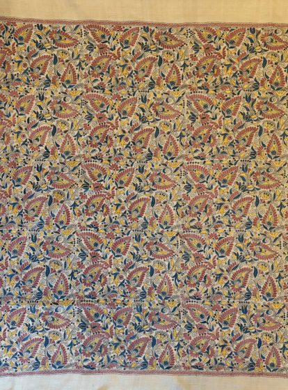 Paisleys- 40"x40"- Kantha embroidered wall art