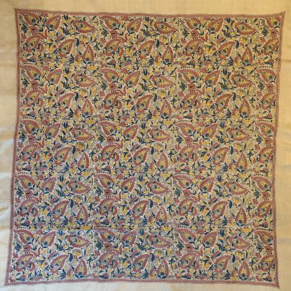 Paisleys- 40"x40"- Kantha embroidered wall art