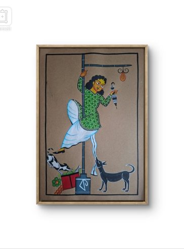 The Qwirky Babu 2- Original-Bengal Pattachitra