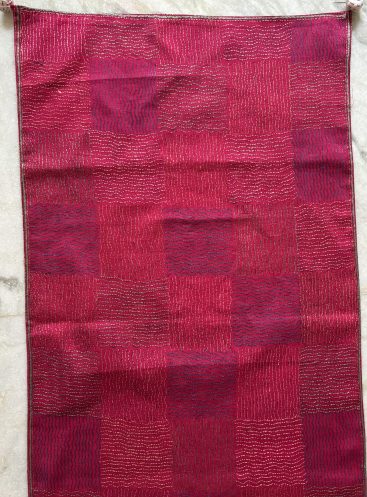 Kimi - Dark Pink - Kantha table runner