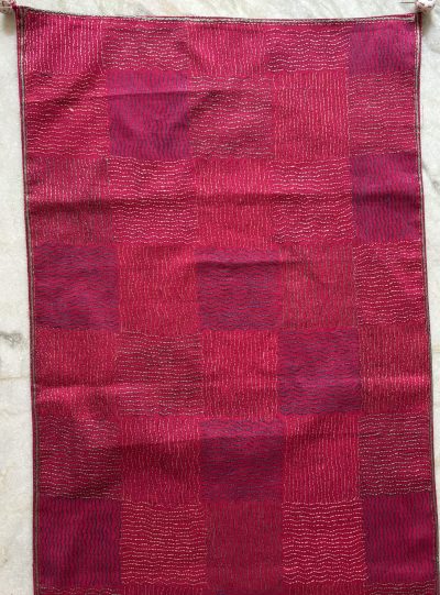 Kimi - Dark Pink - Kantha table runner