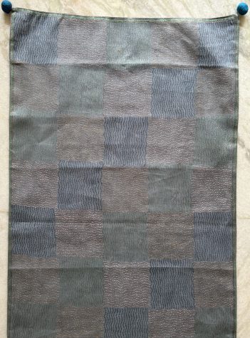 Kimi - Grey - Kantha table runner