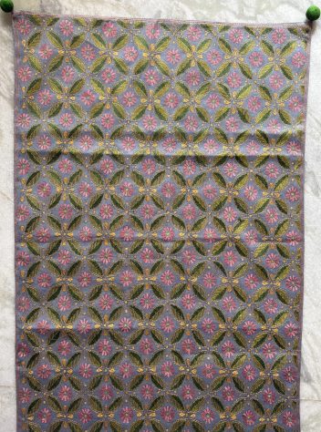 Dense Flora - Kantha table runner