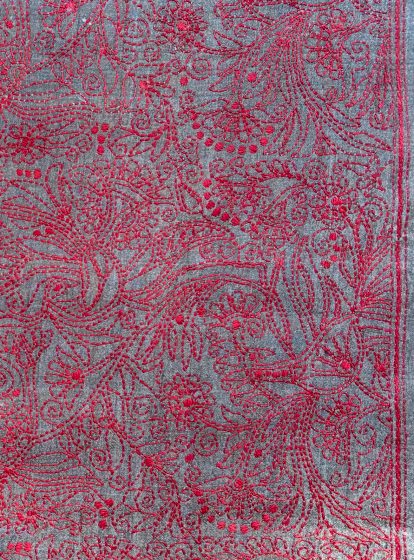 Whimsical Patterns- Kantha embroidered wall art