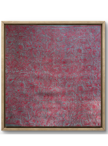 Whimsical Patterns- Kantha embroidered wall art