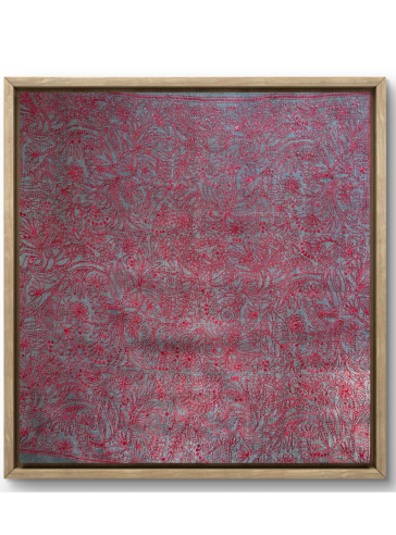 Whimsical Patterns- Kantha embroidered wall art