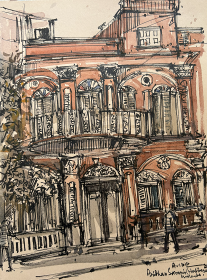 Bidhan Sarani, Kolkata-Urban Sketch