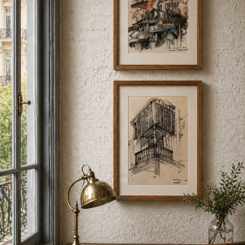 SS Hogg Market & Kolkata -Urban Sketch