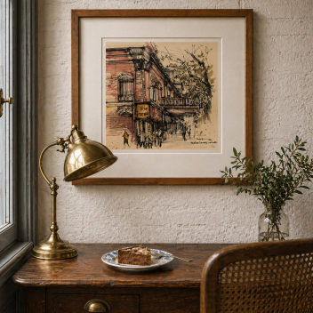 Laha Baari, Bidhan Sarani, Kolkata-Urban Sketch