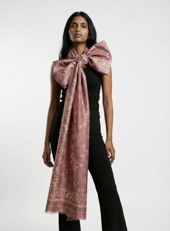 Maya- Kantha embroidered on pure Tussar Silk Dupatta/Shawl