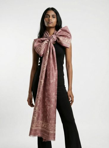 Maya- Kantha embroidered on pure Tussar Silk Dupatta/Shawl